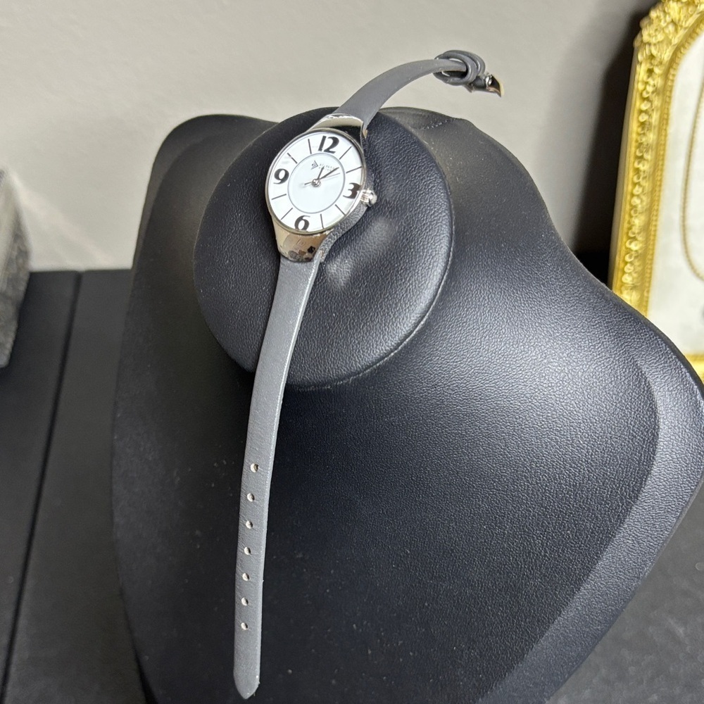 Silpada Silver Buckle Gray Strap Watch Working